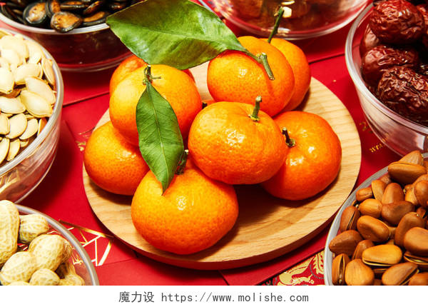木盘橘子小橘子核桃坚果拼盘坚果组合几碗坚果